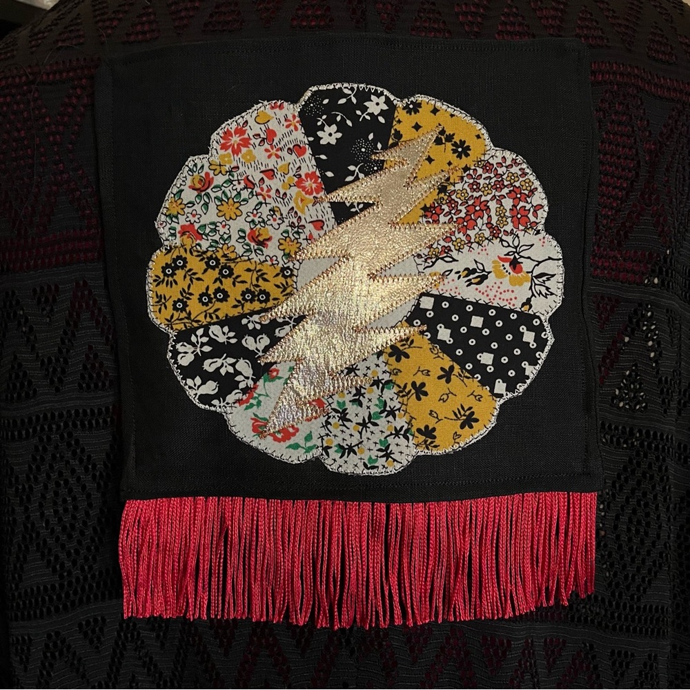 Fringe wrap mandala gold bolt stealie SYF dead company sphere grateful PitS❤️⚡️🖤 - Picture 5 of 10
